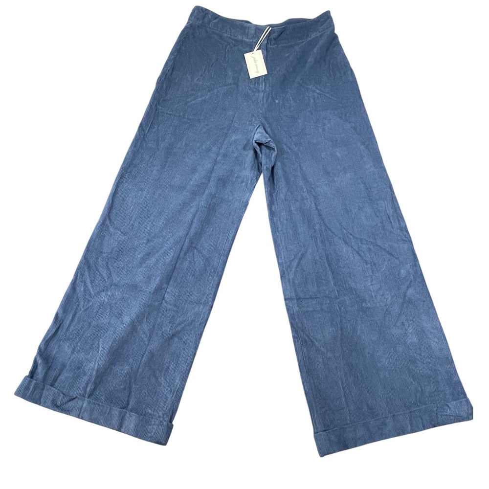 NWT Julia Amory Julia Pant Cord Azure Blue Corduroy Wide Leg Trousers XL